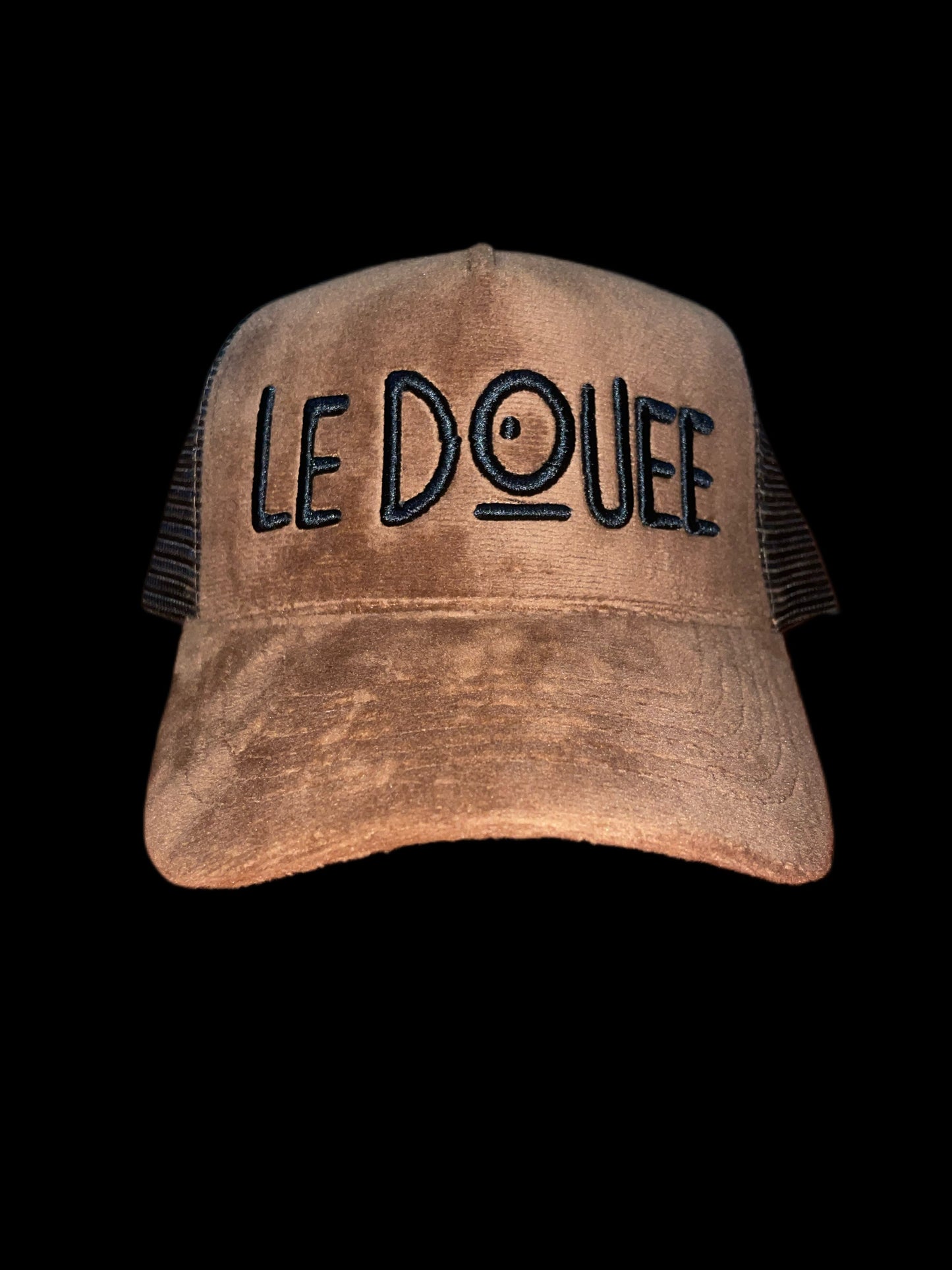 LeDouee Brown Velvet/Suede Truckers