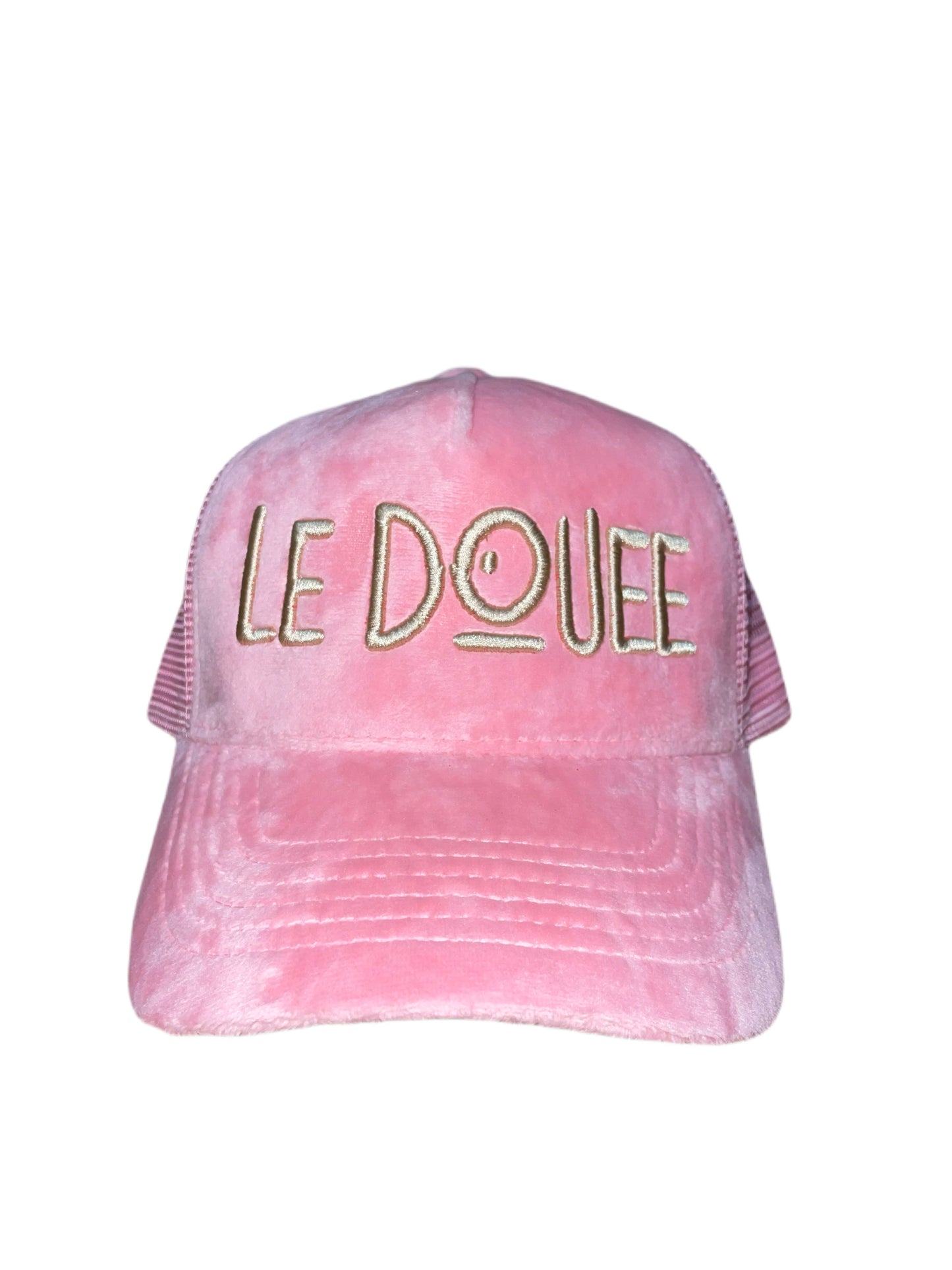 LeDouee Pink Velvet/Suede Truckers