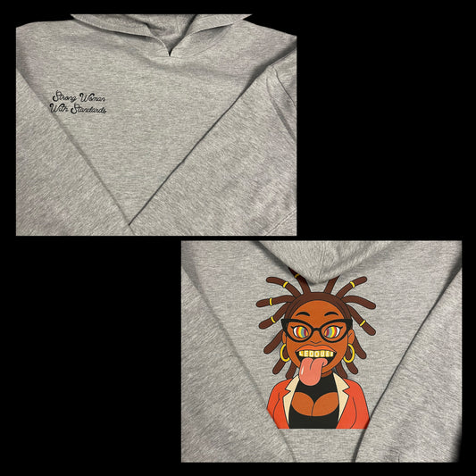 Strong Woman Crop Hoodie