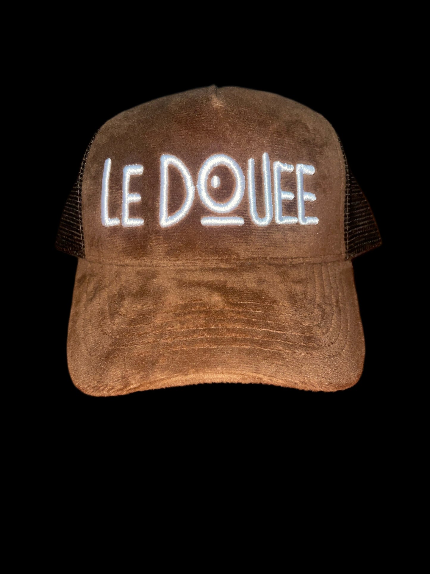 LeDouee Brown Velvet/Suede Truckers