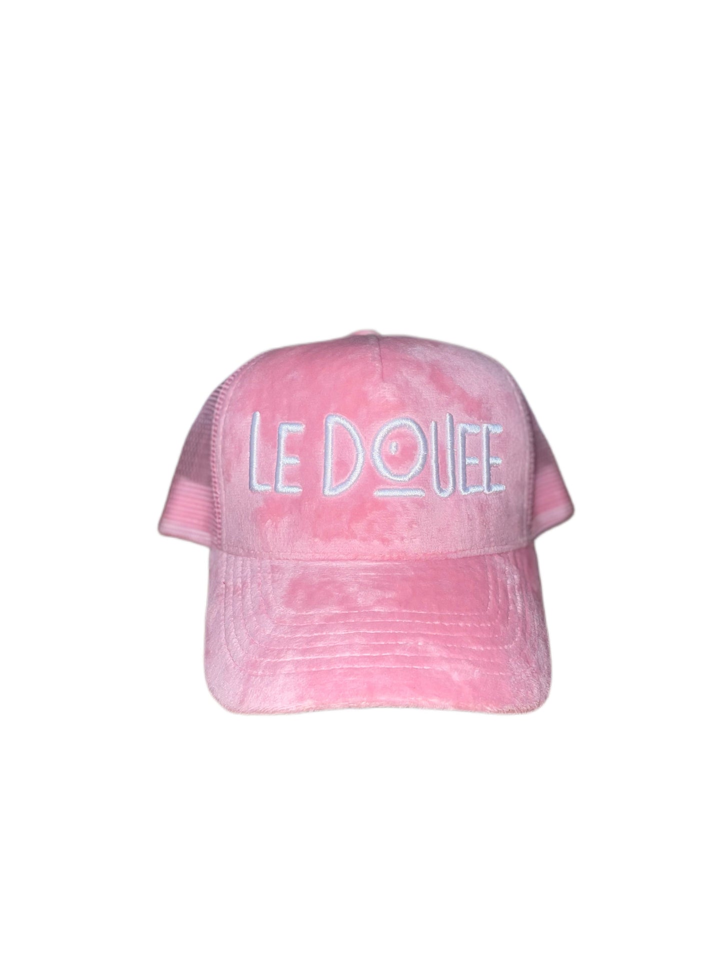 LeDouee Pink Velvet/Suede Truckers