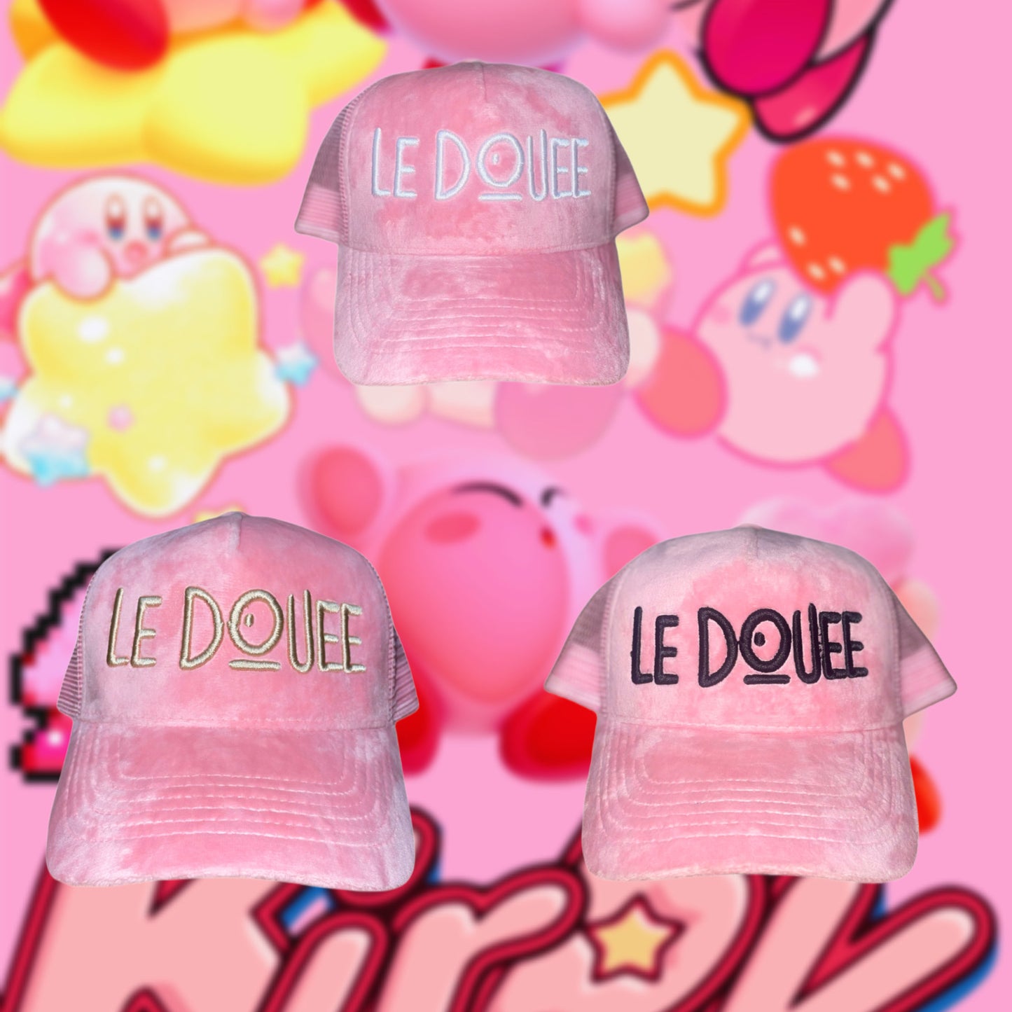 LeDouee Pink Velvet/Suede Truckers