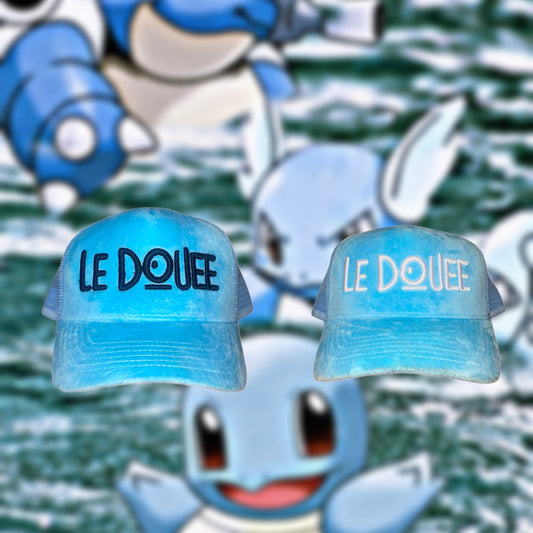 LeDouee Baby Blue Velvet/Suede Truckers